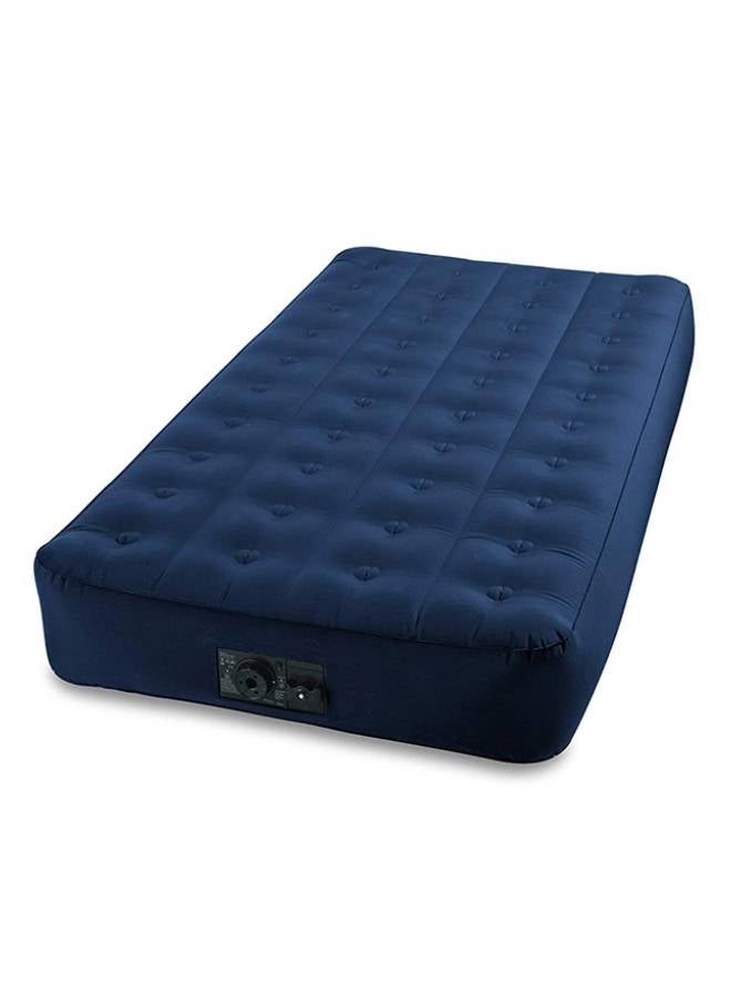 INTEX Super Tough Air Bed With Built-In Air Pump For Indoor And Outdoor Blue - Image 1