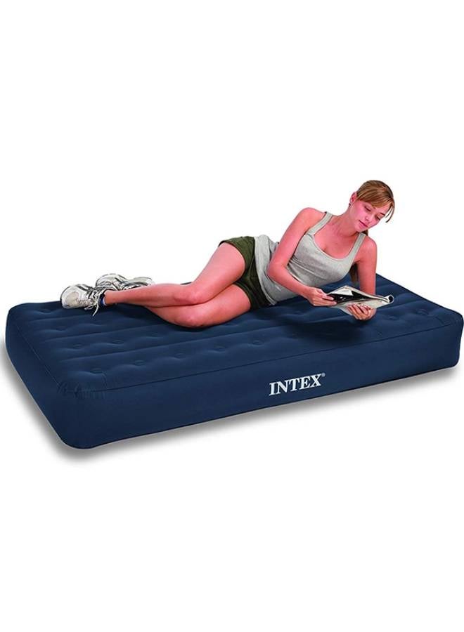 INTEX Super Tough Air Bed With Built-In Air Pump For Indoor And Outdoor Blue - Image 5