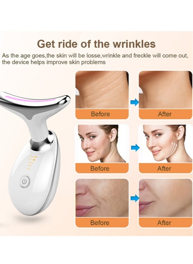 Loquat Face Massager, Face Beauty Device, Facial Lifting Therapy Machine EMS Face Massager Anti Wrinkle Skin Tightening Reduce Double Chin Skin Care Tools 7 Colour Modes - Image 3