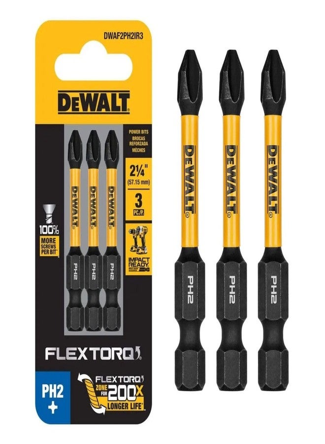 DEWALT DW FLEXTORQ 3PK 2.25IN BITS FOR PH2 - Image 1