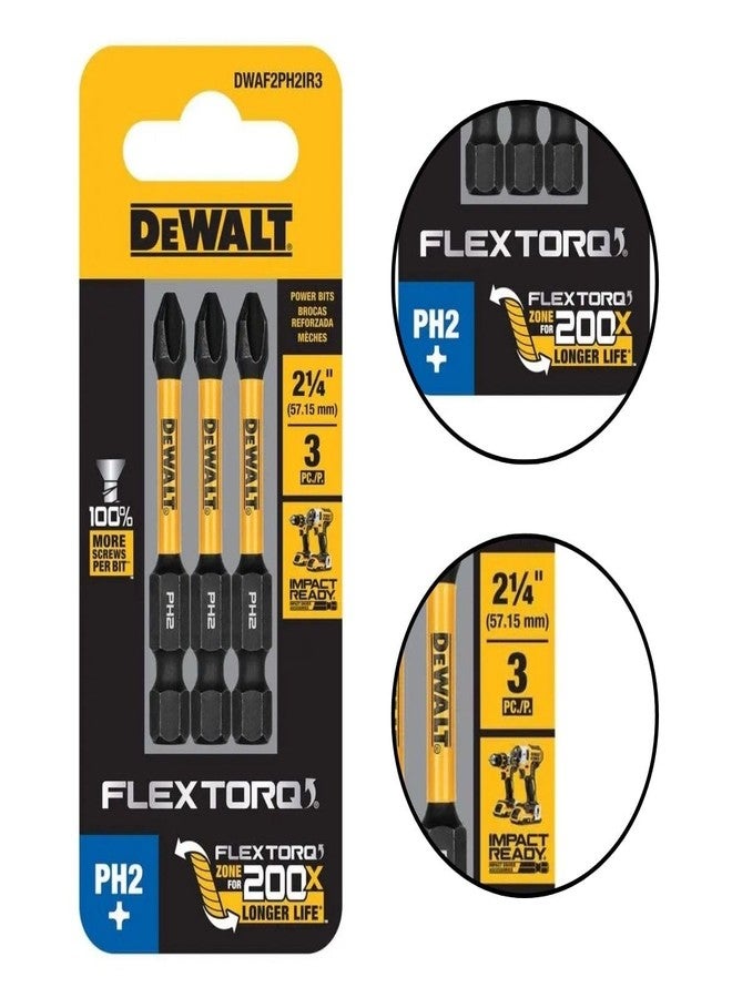 DEWALT DW FLEXTORQ 3PK 2.25IN BITS FOR PH2 - Image 3