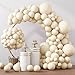 RUBFAC 129pcs Ivory white Balloons Different Sizes 18 12 10 5 Inch Latex Balloon Garland Arch for Party Decoration Birthday Gender Reveal Wedding Anniversary Baby Shower Party Supplies - Image 3