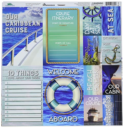 Reminisce CRU200 Caribbean Cruise Scrapbook Collection Kit
