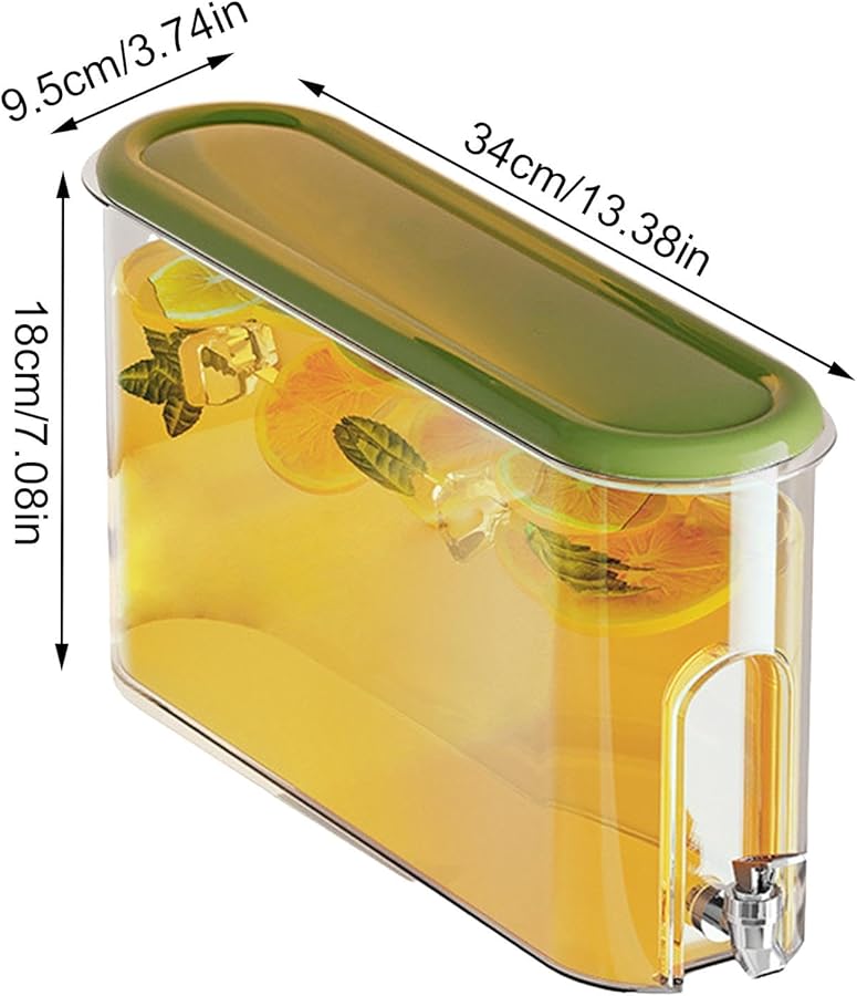Green Refrigerator Water Dispenser Compact Design Efficient Drink Dispenser Practical Water Container - Image 5