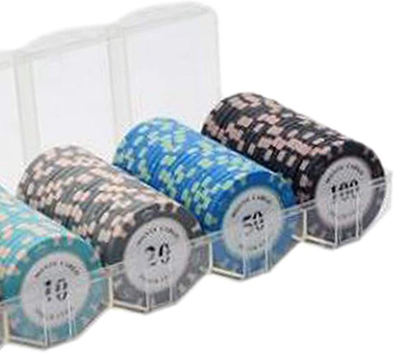 كلاراكو 100 قطعة من رقائق اللعب الطينية لألعاب كازينو تكساس، مناسبة للترفيه في الحفلات، B - Image 4