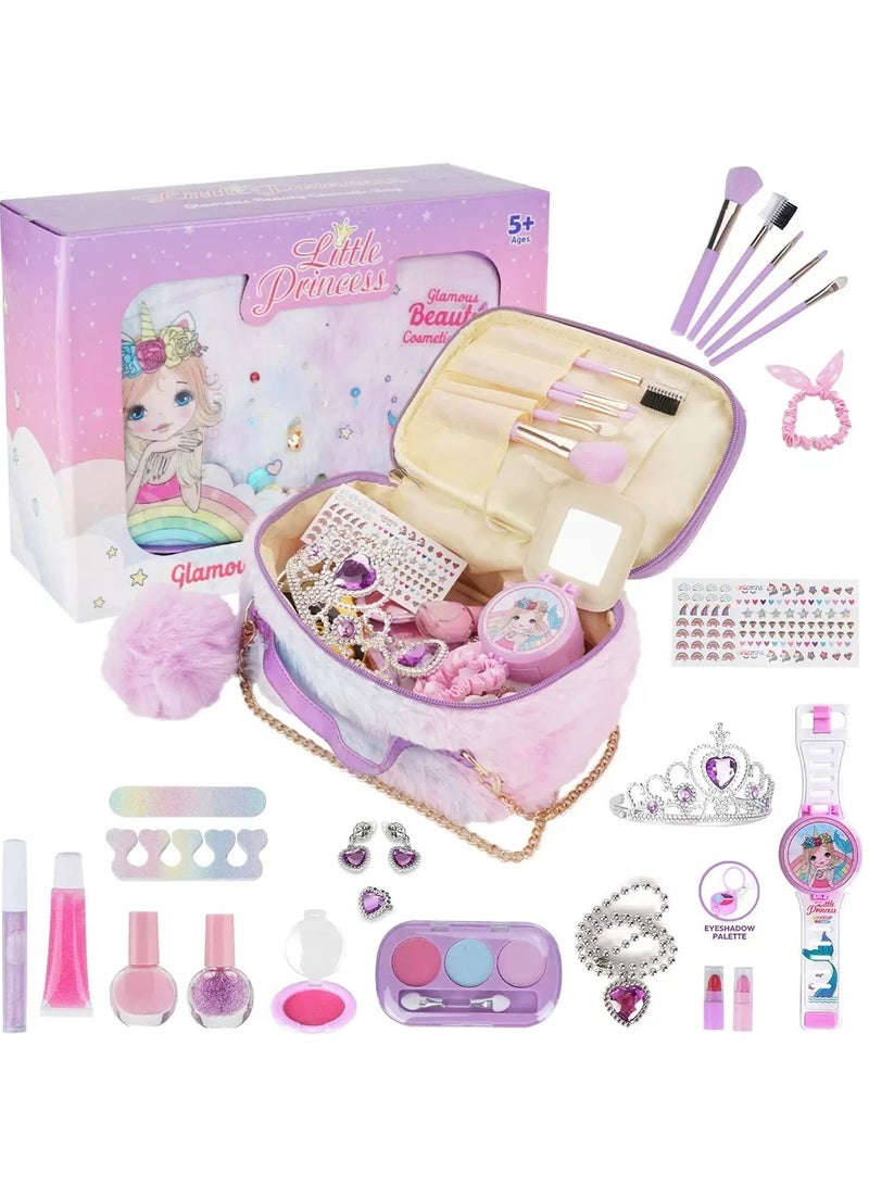 Kids Makeup Kit for Girls, Unicorn Makeup Set, Real Washable Make up Kit for Little Girl Princess Toddler Makeup for Kid Birthday Gifts Unicorn Toys for Girls - Image 1