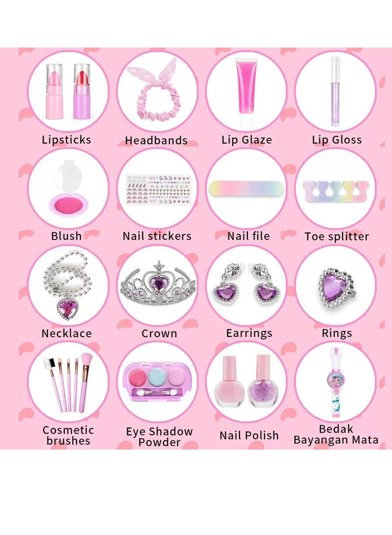 Kids Makeup Kit for Girls, Unicorn Makeup Set, Real Washable Make up Kit for Little Girl Princess Toddler Makeup for Kid Birthday Gifts Unicorn Toys for Girls - Image 3