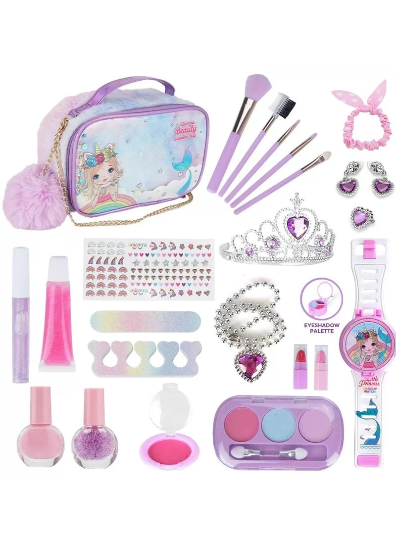 Kids Makeup Kit for Girls, Unicorn Makeup Set, Real Washable Make up Kit for Little Girl Princess Toddler Makeup for Kid Birthday Gifts Unicorn Toys for Girls - Image 5