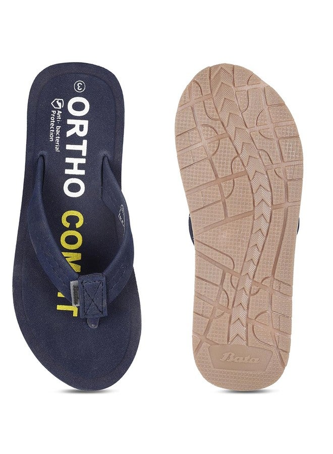 Bata Ortho Lds Women's Navy Flip Flops - 4 UK (5719472) - Image 4