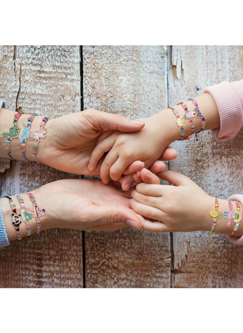 Sweet seven Adorable 12 Pcs Unicorn Friendship Bracelets - Multicolor Woven Pretend Play Bracelets for Kids Birthday Party Favors. Handmade & Adjustable, Perfect for Little Girls' Fun!  - Image 5