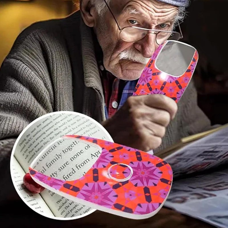 windforgecraft 5X Page Magnifier for Reading - 5X Lighted Page Reading Magnifier,Handheld Magnifier with LED Light for Reading, Writing, Books, Homework - Image 2