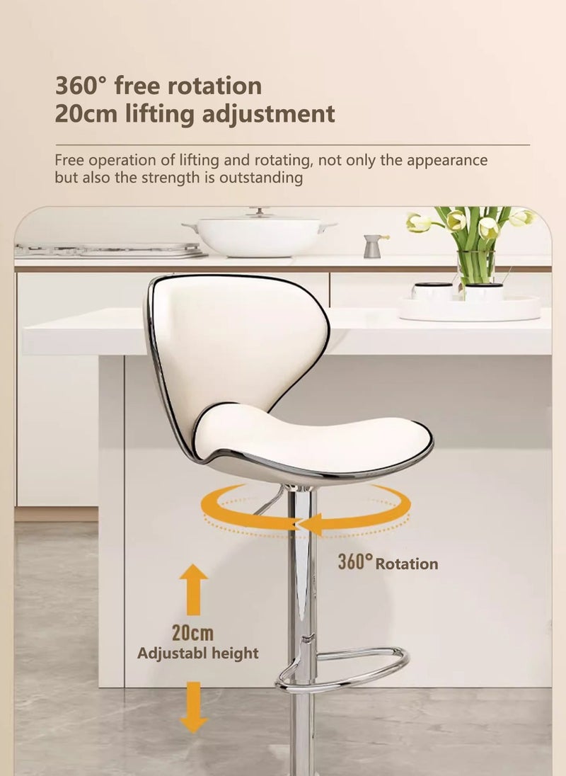 Sharpdo - Bar Chair,Butterfly Design Bar Stool Height Adjustable Bar Chair 360°Swivel Comfortable High Bar Stool for Home Kitchen Pub Counter Cashier Desk - Image 1