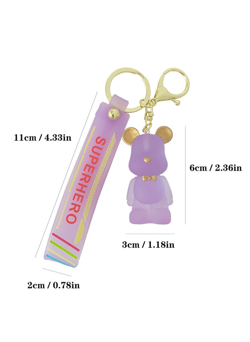 SYOSI - SYOSI Pink Bear Keychains, 1Pcs Key Chain Bear Accessories for Women Girls, Key Ring for Car Keys, Handbags, Backpack, Wallet, Cute Keychain Bracelets - Image 1