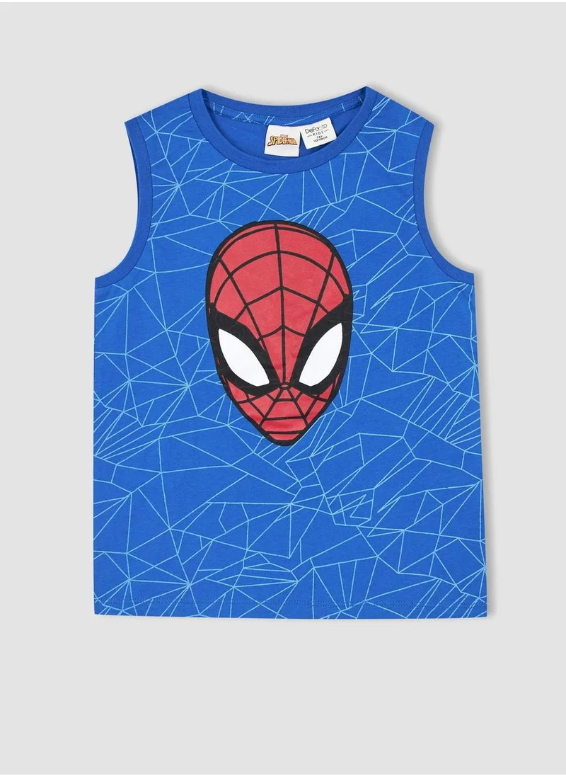 DeFacto 2 Pieces Boy Spiderman Licenced Regular Fit Crew Neck Sleeveless Homewear Knitted Pyjamas