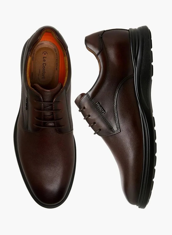 لو كونفورت Men Leather Lace-Up Derby Shoes