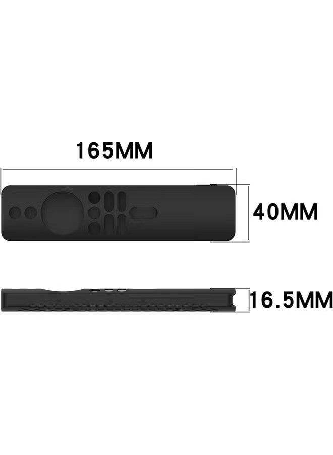 Silicone Protective Case for Xiaomi Mi TV Box S (2nd Gen)Remote Control Anti Slip Silicone Protective Skin Cover (Black) - Image 4