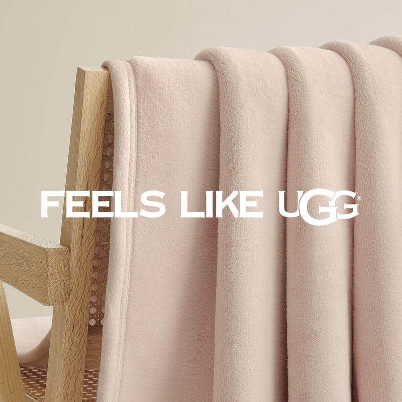 UGG Coco Plush Fleece Throw Blanket â€“ Soft & Cozy Blanket for Couch, Bed & Sofa, Perfect for Home Decor, House Warming Gifts or Luxurious Birthday Gifts for Women, 50" x 70", Pink Himalayan Salt - Image 5