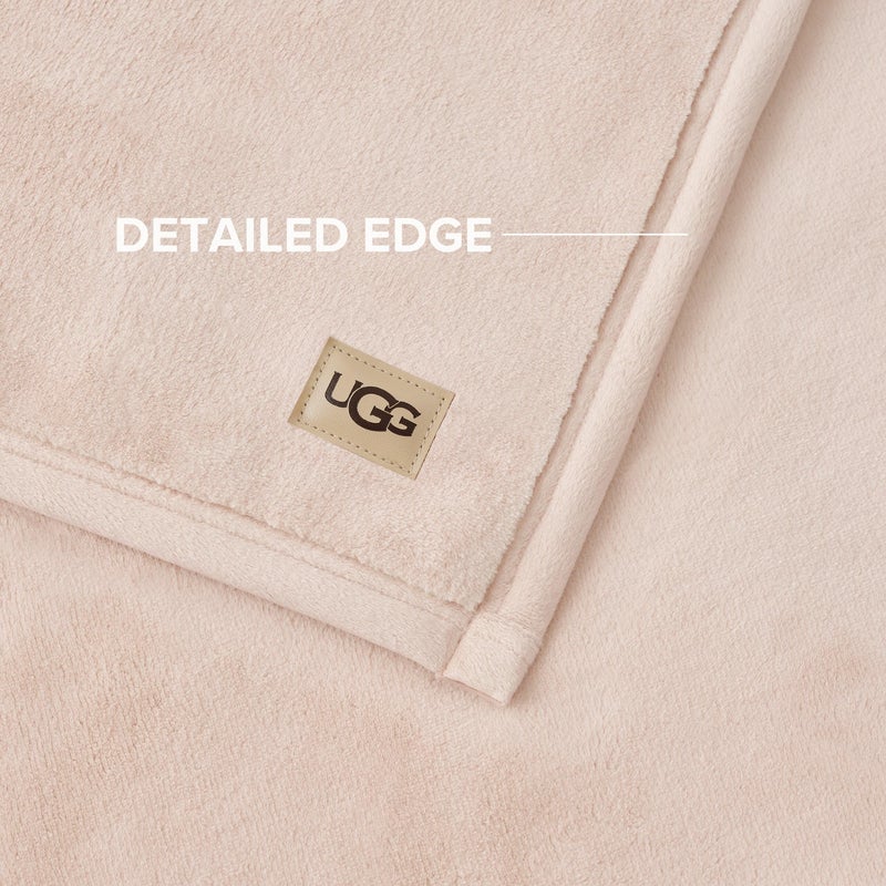UGG Coco Plush Fleece Throw Blanket â€“ Soft & Cozy Blanket for Couch, Bed & Sofa, Perfect for Home Decor, House Warming Gifts or Luxurious Birthday Gifts for Women, 50" x 70", Pink Himalayan Salt - Image 4