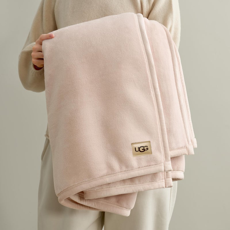 UGG Coco Plush Fleece Throw Blanket â€“ Soft & Cozy Blanket for Couch, Bed & Sofa, Perfect for Home Decor, House Warming Gifts or Luxurious Birthday Gifts for Women, 50" x 70", Pink Himalayan Salt - Image 3