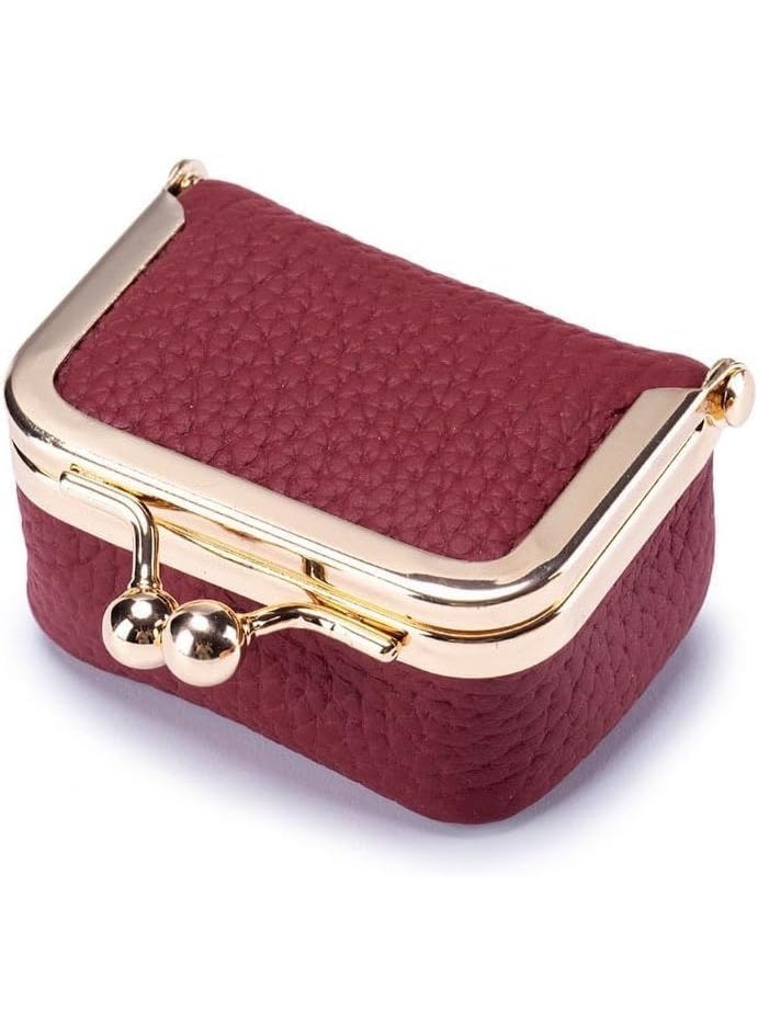 ChicAbode Artificial Leather Mini Jewelry Box, Mini Jewelry Organizer for Women, Red - Image 1