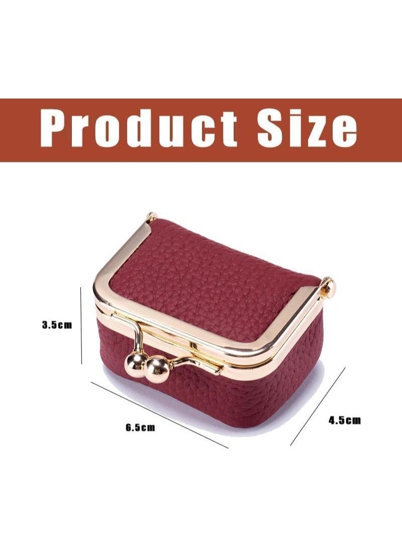 ChicAbode Artificial Leather Mini Jewelry Box, Mini Jewelry Organizer for Women, Red - Image 2