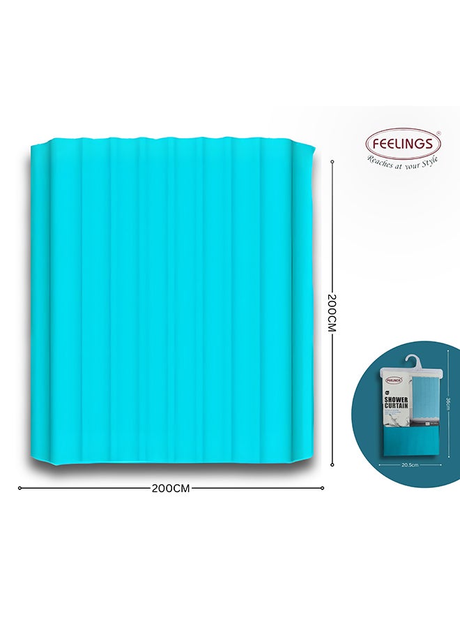 Hotel Linen Klub ستارة استحمام حمام مشاعر زرقاء 200X200 سم  - Image 4