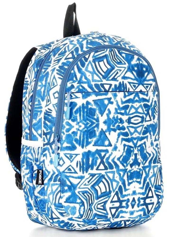 Force Backpack Unisex | new edition | 15.6-inch laptop | 100% waterproof | Foam Padded | Backpacks for Women Men College School Student | 44 x 30 x 18 cm | FNE (Blue and White) - Image 4