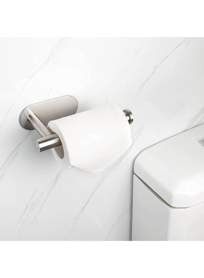 LIMOS Rustproof Adhesive Toilet Paper Holder - 304 Stainless Steel Stick-On No Drill Roll Holder for Bathroom, Kitchen & Washroom - Space-Saving, Easy Installation, Durable - Image 2