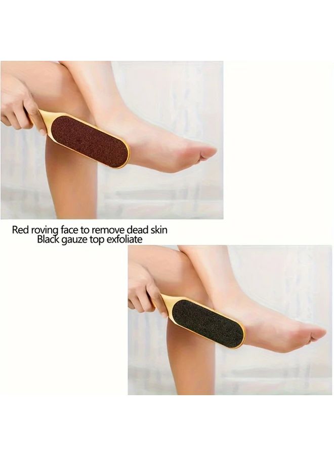 Double Sided Wooden Foot File And Callus Remover With Wooden Handle 1pc - Image 3