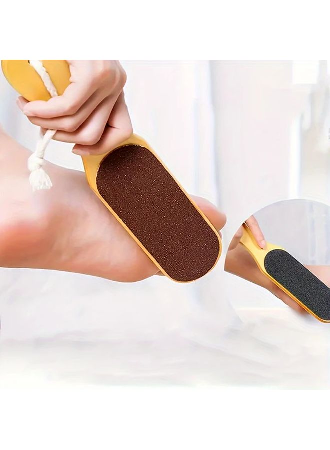Double Sided Wooden Foot File And Callus Remover With Wooden Handle 1pc - Image 2