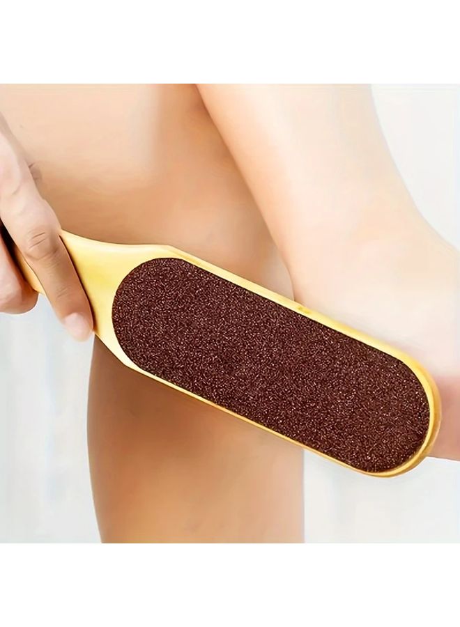 Double Sided Wooden Foot File And Callus Remover With Wooden Handle 1pc - Image 1