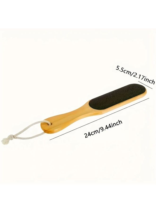 Double Sided Wooden Foot File And Callus Remover With Wooden Handle 1pc - Image 4