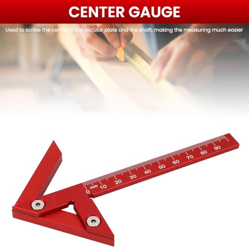 Serplex® Right Angle Scribing Ruler for Woodwork Red Aluminum Alloy Multi-Angle Ruler Measuring Ruler Right Angle Finder Laser Etched Woodwork Straight Ruler for Marking, Measuring - Image 3