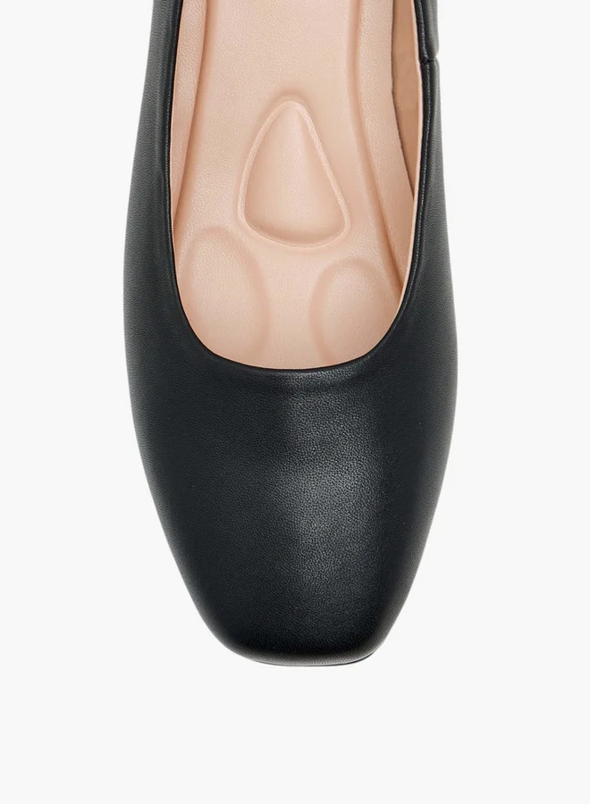 Le Confort Women's Solid Leather Slip-On Pumps with Block Heels