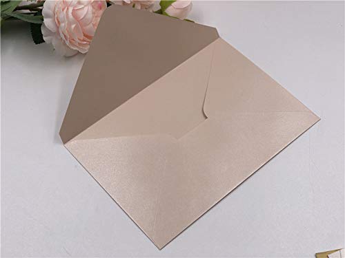 Lucky Star 25 PCS Pearl Blush A7 Envelopes,5.35 x 7.7 inches, Perfect for 5x7 Weddings,Invitation Cards,Birthday Greeting Invite Light Pink - Image 5