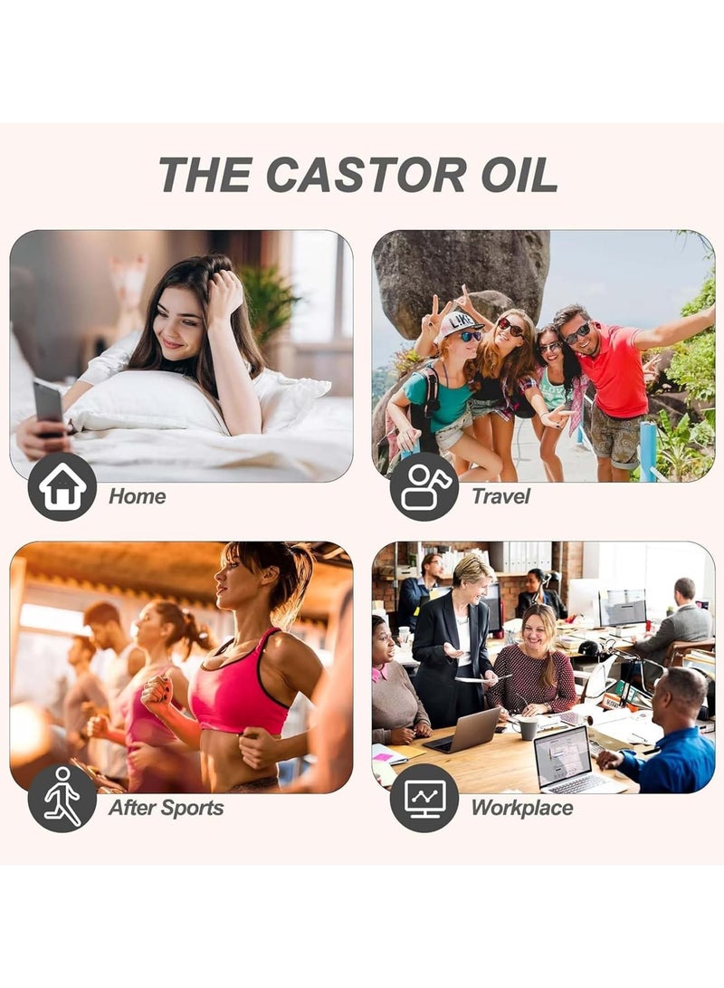 general Knee and Foot Castor Oil Pack, Reusable Organic Cotton Castor Oil Joint Compression Pads, Adjustable Castor Oil Pack Kit (Castor Oil Not Included) - Image 5