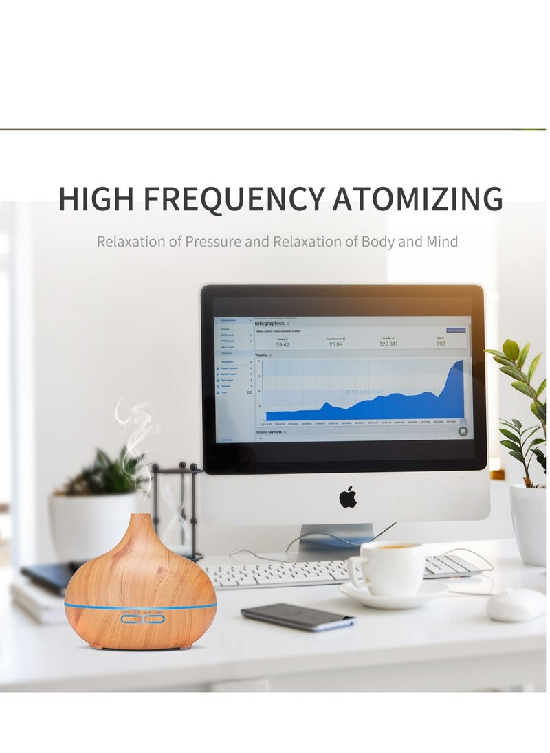 Mi VAZA - 500ML Ultrasonic Air Humidifier Essential Oil Diffuser With 7-Colour LED Lights Aromatherapy Humidifier - Image 1