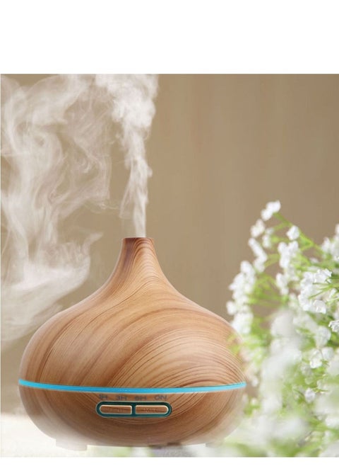 500ML Ultrasonic Air Humidifier Essential Oil Diffuser With 7-Colour LED Lights Aromatherapy Humidifier