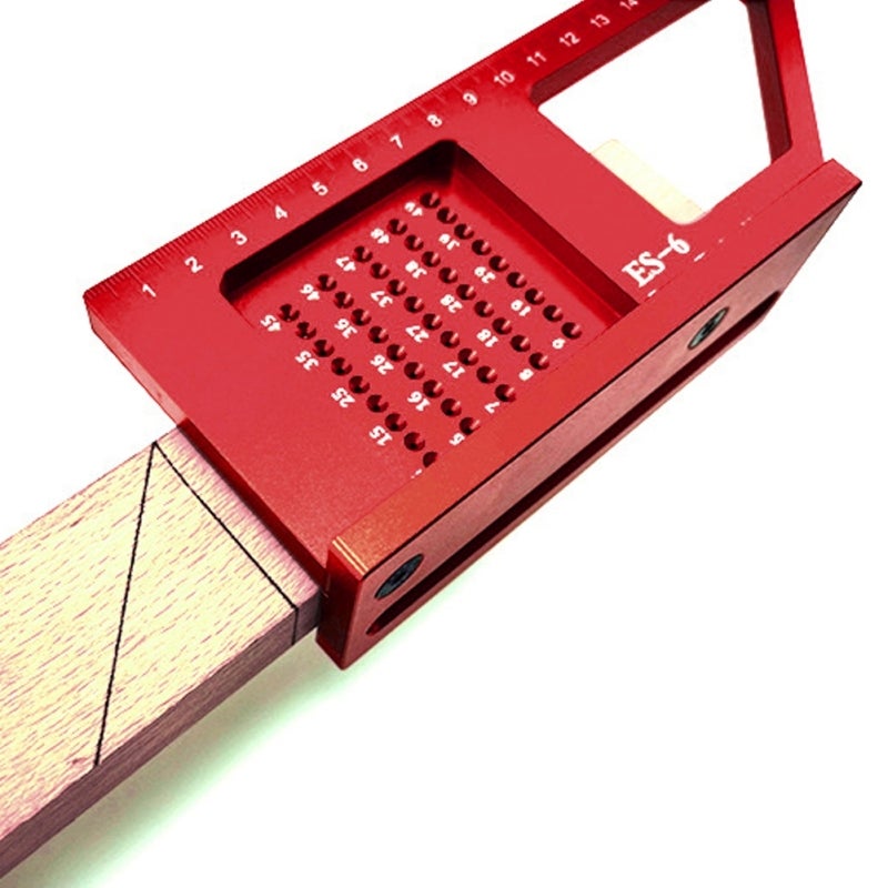 Aluminum Alloy Woodworking Scribing Ruler Gauge Carpentry Auxiliary Measuring Tool - Image 3