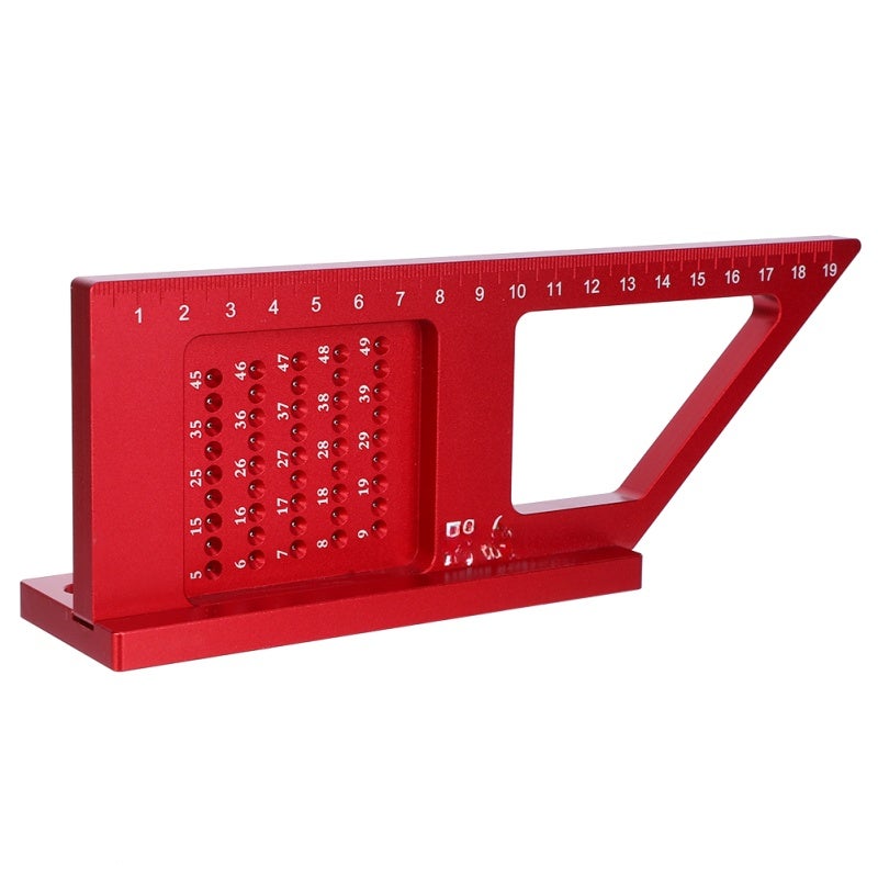 Aluminum Alloy Woodworking Scribing Ruler Gauge Carpentry Auxiliary Measuring Tool - Image 1