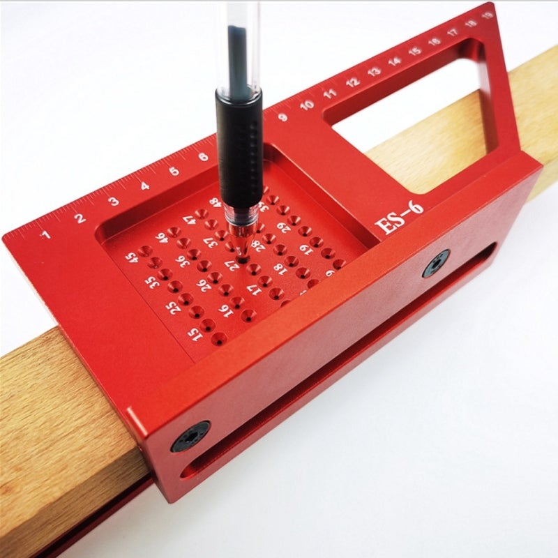 Aluminum Alloy Woodworking Scribing Ruler Gauge Carpentry Auxiliary Measuring Tool - Image 2
