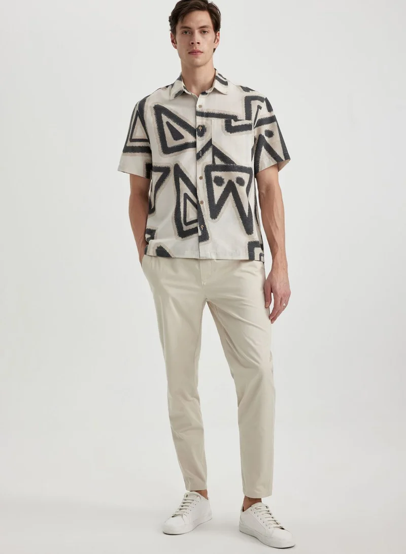DeFacto Relax Fit Polo Collar Short Sleeve Shirt