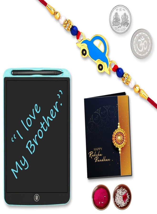DeoDap Rakhi for Brother Set of 1 with Effete LCD Writing Pad/Tablet (K1_328_1360) - Image 2