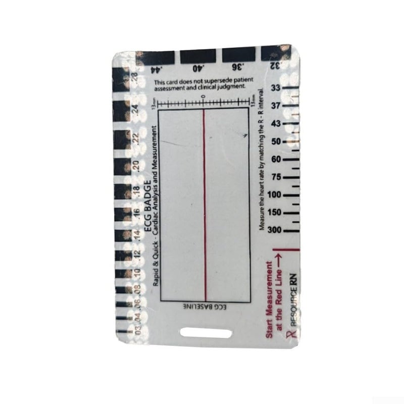 Portable ECG Caliper Card With Interpretation Guide ABS Ruler And Card Holder - Image 2