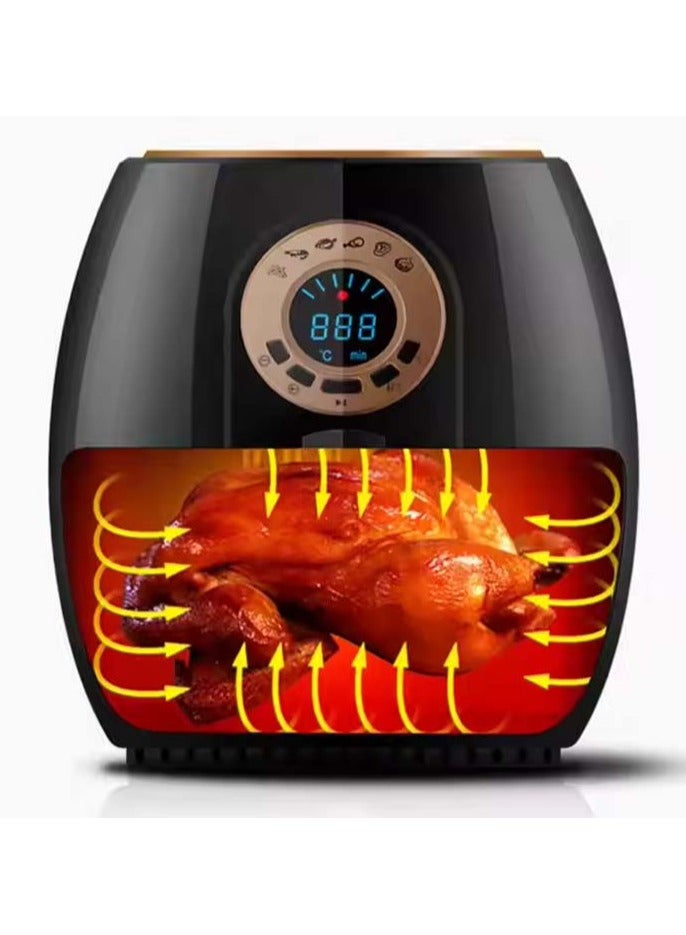 قلاية هوائية رقمية بسعة 4.5 لتر – طهي صحي بدون زيت، 8 برامج مسبقة، شاشة لمس LED، تسخين سريع بقوة 2400 واط – مثالية للوجبات العائلية - Image 3