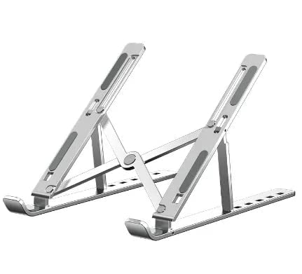 ODMART Heavy Quality Foldable Aluminium Laptop Stand Foldable Metal Laptop Stand Dynamic Folding Metal Laptop Stand Folding Aluminium Laptop Stand Foldable Laptop Stand