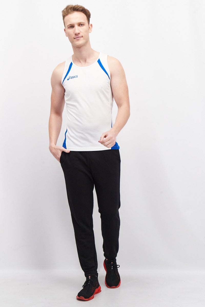 asics Men Sportswear Fit Sleeveless Training Tank Shirt, White - Image 3