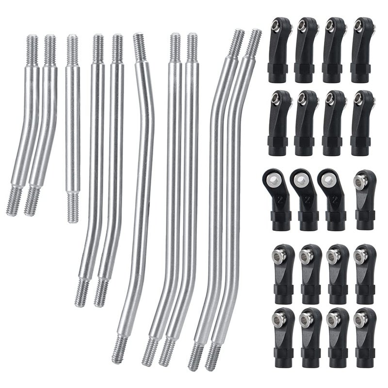 RCLIONS Stainless Steel Link Rod Linkage 324mm Wheelbase for TRX4 1/10 Crawler Car Upgrade Parts - Image 1