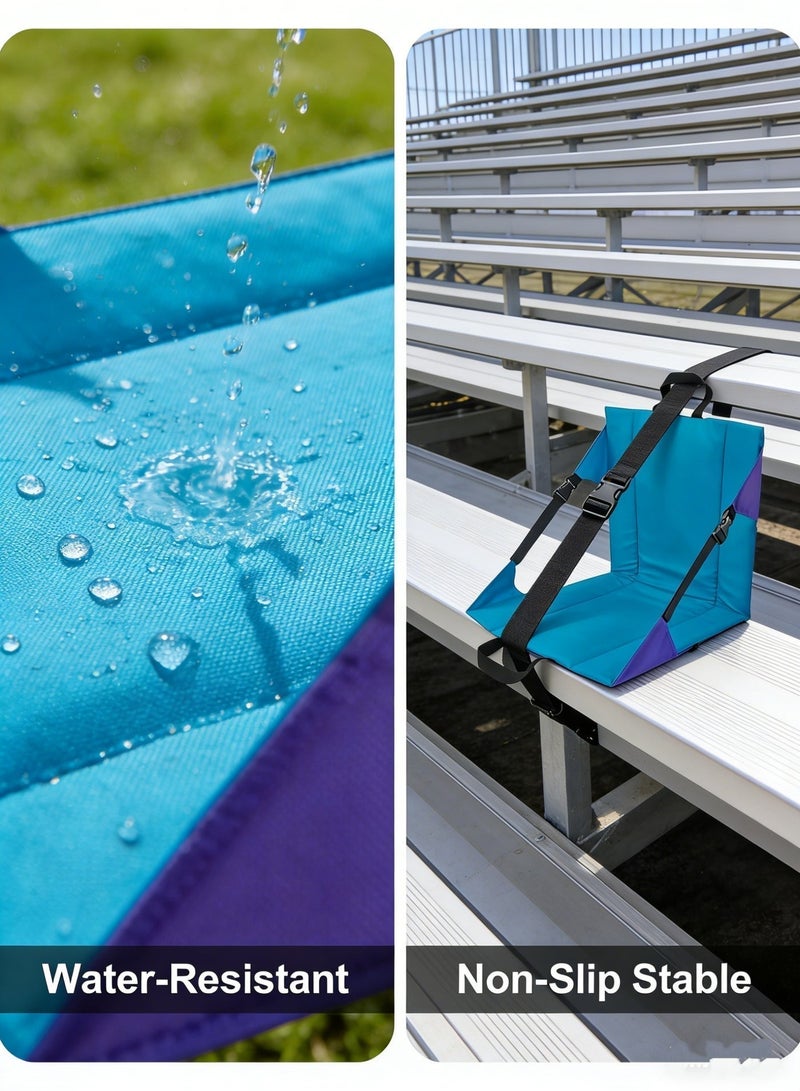 KYD Foldable Stadium Seat Cushion with Backrest | Lightweight Portable Waterproof Bleacher Pad for Sports Outdoor Events Camping Picnic - Image 4