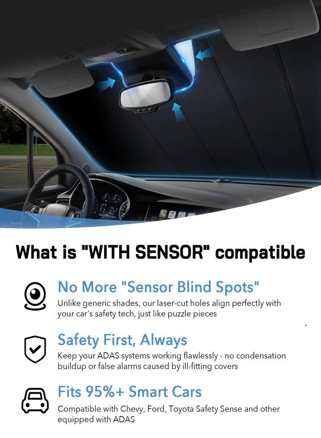 Pigenius واقي شمس بيجينيوس للزجاج الأمامي لسيارات شيفروليه سيلفرادو/جي إم سي سييرا 1500 (2019-2026)، سيلفرادو/سييرا 2500 HD، 3500 HD (2020-2026)، واقي شمس فاخر للزجاج الأمامي، 6 طبقات، قابل للطي على شكل أكورديون - Image 5